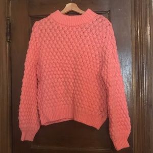Sassy pink popcorn-knit H&M sweater